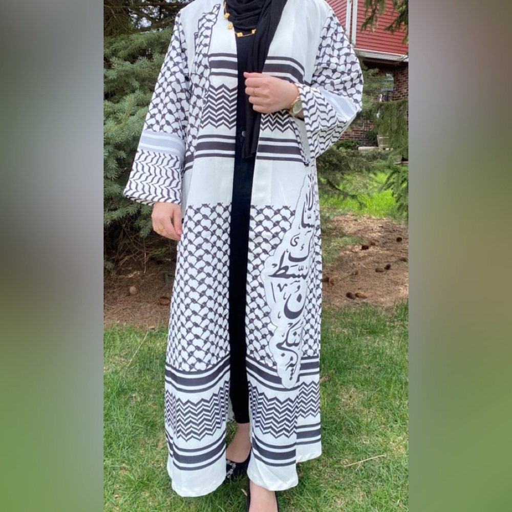 Open Kufya Cardigan dress palestine